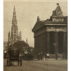 Antique Ephemera Early 1900s RPPC Castle Postcards Princes St East End Edinburgh